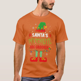 Santas Favorite Dog Groomer Elf Merry Christmas Sw T-Shirt