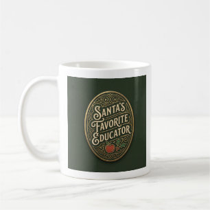 Santas Favorite Educator Christmas Teacher Mug