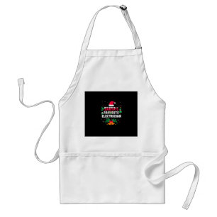 Santas Favorite Electrician Christmas Xmas Gift Adult Apron