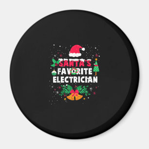 Santas Favorite Electrician Christmas Xmas Gift Magnet