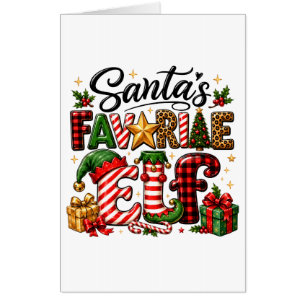 Santa's Favorite Elf Christmas Card
