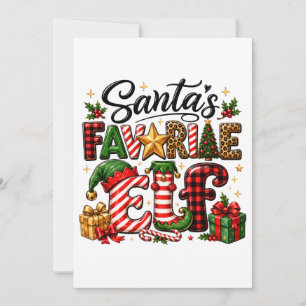 Santa's Favorite Elf Christmas Card