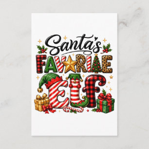 Santa's Favorite Elf Christmas Enclosure Card