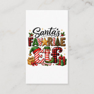 Santa's Favorite Elf Christmas Enclosure Card