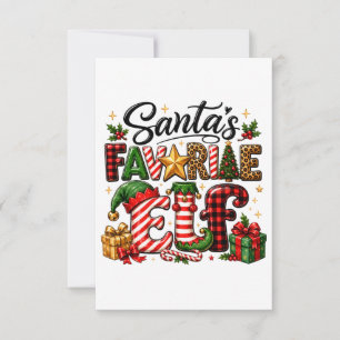 Santa's Favorite Elf Christmas RSVP Card