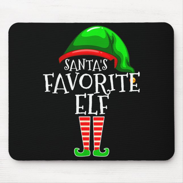 Santa's Favorite Elf Group Matching Family Christm Mouse Pad (Front)
