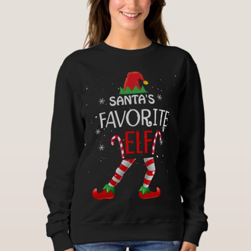Santas Favorite Elf Group Matching Family Christm Sweatshirt