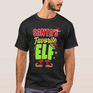 Santa's Favorite Elf Group Matching Family Christm T-Shirt