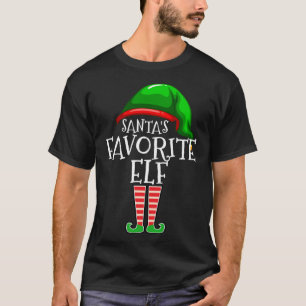 Santa's Favorite Elf Matching Family Christmas Gif T-Shirt