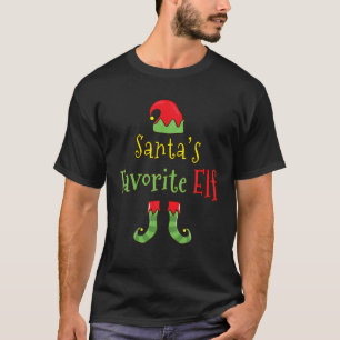 Santa's Favorite Elf Matching Family Christmas Par T-Shirt