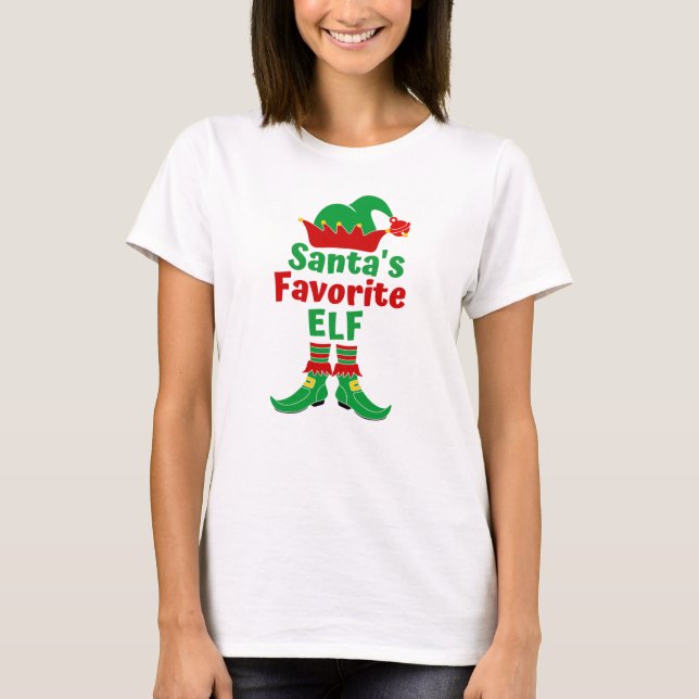 Santa's Favorite Elf T-Shirt (Front)
