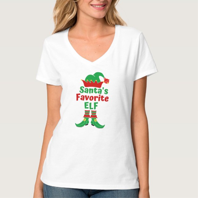 Santa's Favorite Elf T-Shirt (Front)