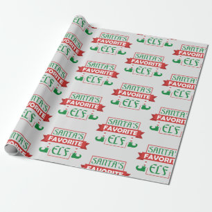 Santa's Favorite Elf Wrapping Paper