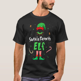 Santa's Favorite Elf Xmas Matching Christmas For F T-Shirt