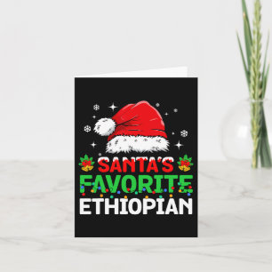 Santa's Favorite Ethiopian Christmas Family Matchi Card