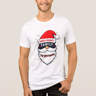 Santa's Favorite Family Christmas T-Shirt Tri-Blend Shirt