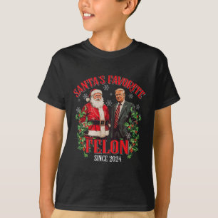 Santa's Favorite Felon Since 2024 Funny Trump Xmas T-Shirt