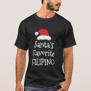 Santas Favorite Filipino Christmas Funny Xmas paja T-Shirt