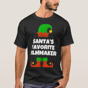 Santas Favorite Filmmaker Funny Christmas Gift T-Shirt
