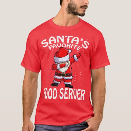 Santas Favorite Food Server Christmas T_Shirt
