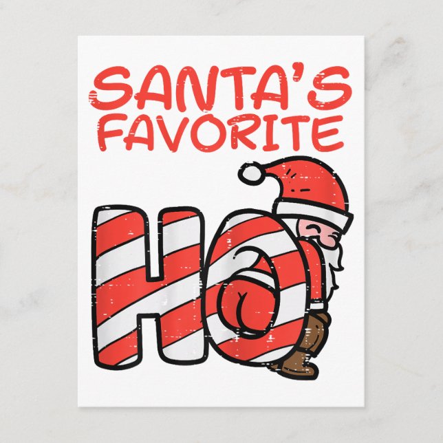 Santas Favorite Funny Naughty Adult Christmas Xmas Enclosure Card (Front)