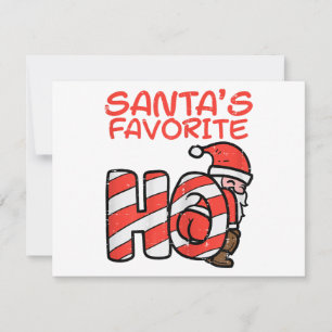Santas Favorite Funny Naughty Adult Christmas Xmas Holiday Card
