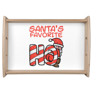 Santas Favorite Funny Naughty Adult Christmas Xmas Serving Tray