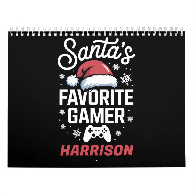 Santa's Favorite Gamer Personalized Gaming Xmas Calendar (Cover)