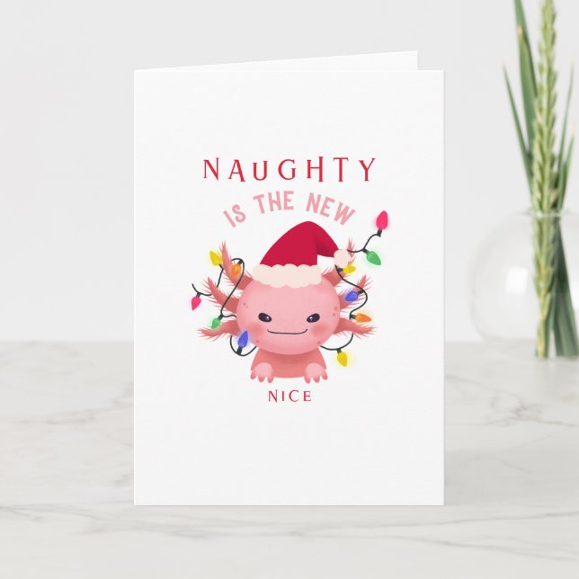 Santa's Favorite Gamer X Mas Axolotl Card (Front)