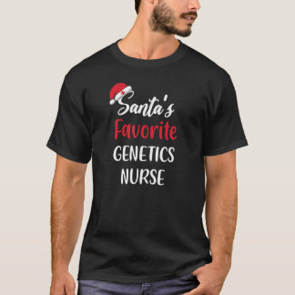 Santas Favorite Genetics Nurse   Christmas   T-Shirt