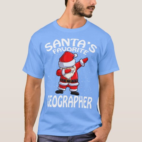 Santas Favorite Geographer Christmas T_Shirt