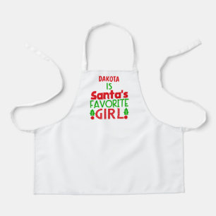 Santa's Favorite Girl Christmas Apron