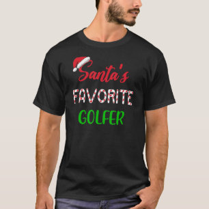 Santas Favorite Golfer Funny Golf Christmas T-Shirt
