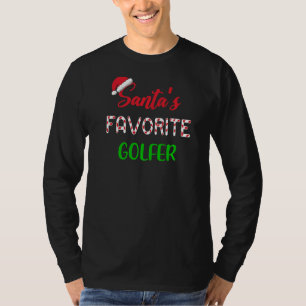 Santas Favorite Golfer Funny Golf Christmas T-Shirt