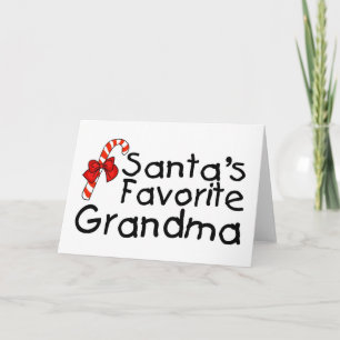 Santas Favorite Grandma 2 Holiday Card