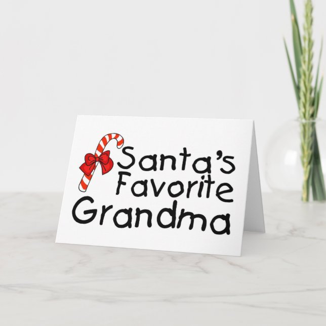 Santas Favorite Grandma 2 Holiday Card (Front)
