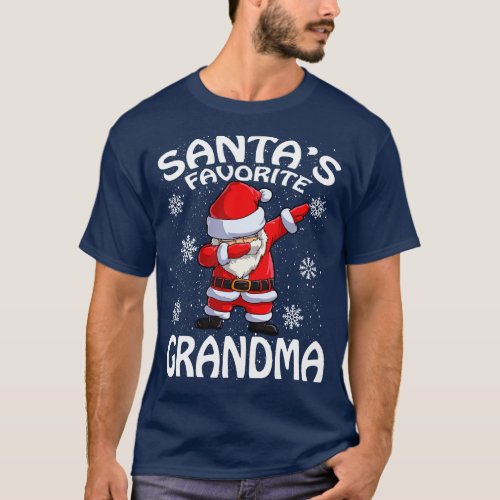 Santas Favorite Grandma Christmas T_Shirt