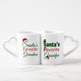 Santa's Favorite Grandma & Grandpa Coffee Mug Set