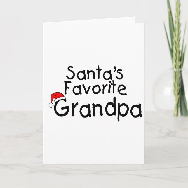 Santas Favorite Grandpa Holiday Card (Front)