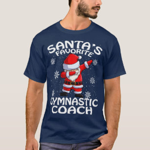 Santas Favorite Gymnastic Coach Christmas T-Shirt