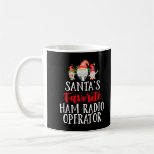 Santa's Favorite Ham Radio Operator Christmas Gnom Coffee Mug