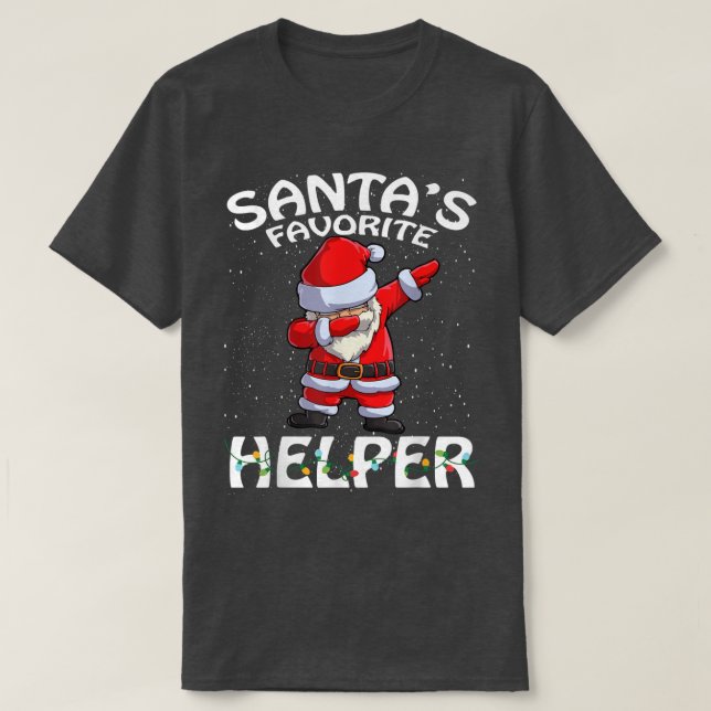 Santa's Favorite Helper Christmas  T-Shirt (Design Front)