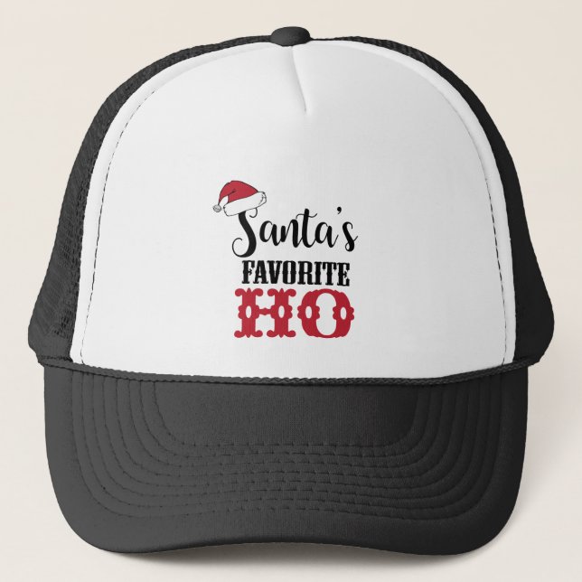 santas-favorite-ho-01 trucker hat (Front)