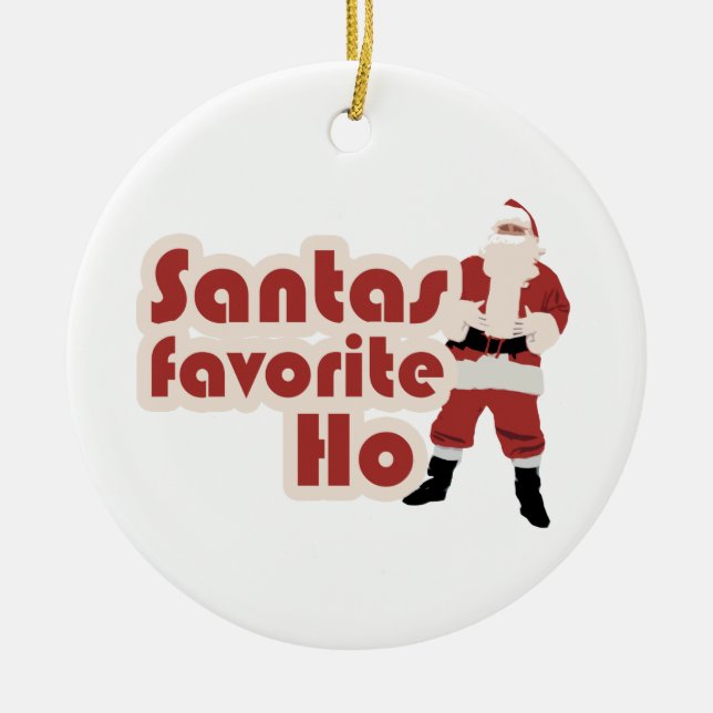Santas Favorite Ho Ceramic Ornament (Front)
