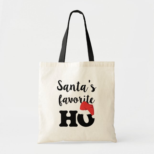 Santa's favorite Ho Christmas Funny Tote Bag (Front)