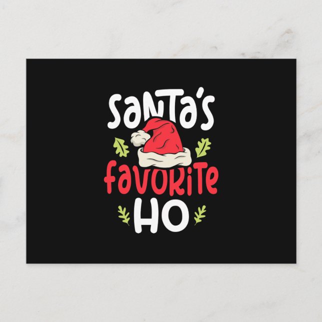 Santa's Favorite Ho Christmas Gift Postcard (Front)