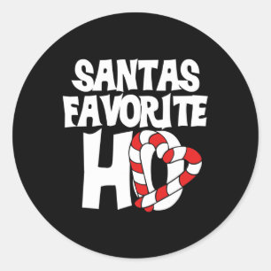 Santas Favorite Ho Classic Round Sticker