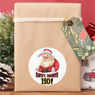 Santa's Favorite Ho Classic Round Sticker