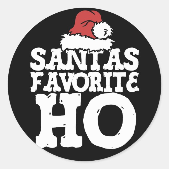 Santas Favorite Ho Classic Round Sticker (Front)