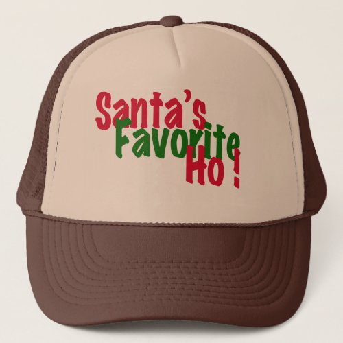 santas favorite ho funny christmas hat design